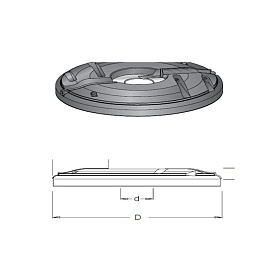 картинка Фреза насадная Dimar филенка прямая 58 мм D200x25x58 Z2+2 сменные ножи посадка 30 от HARVEY-RUS